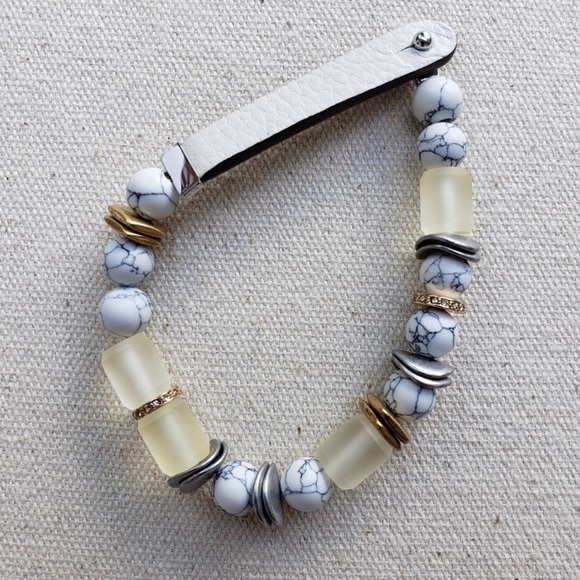 COPY - Story Beads Bracelet - Howlite - Picture 2 of 2